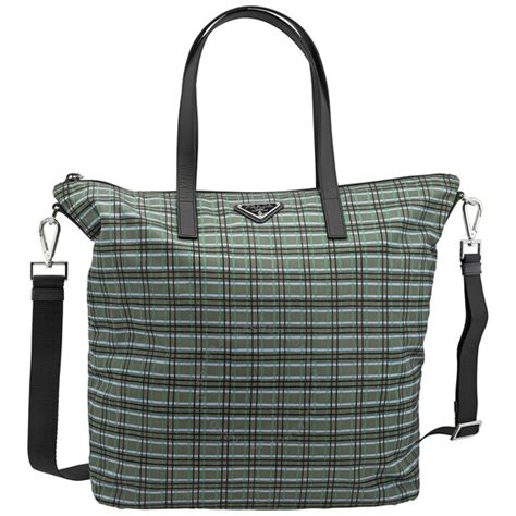 prada acqua check printed nylon tote|Prada nylon backpacks.